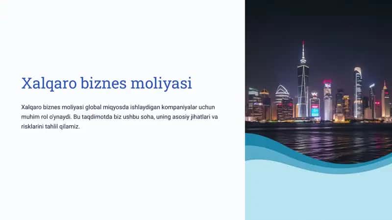 Xalqaro biznes moliyasi 1