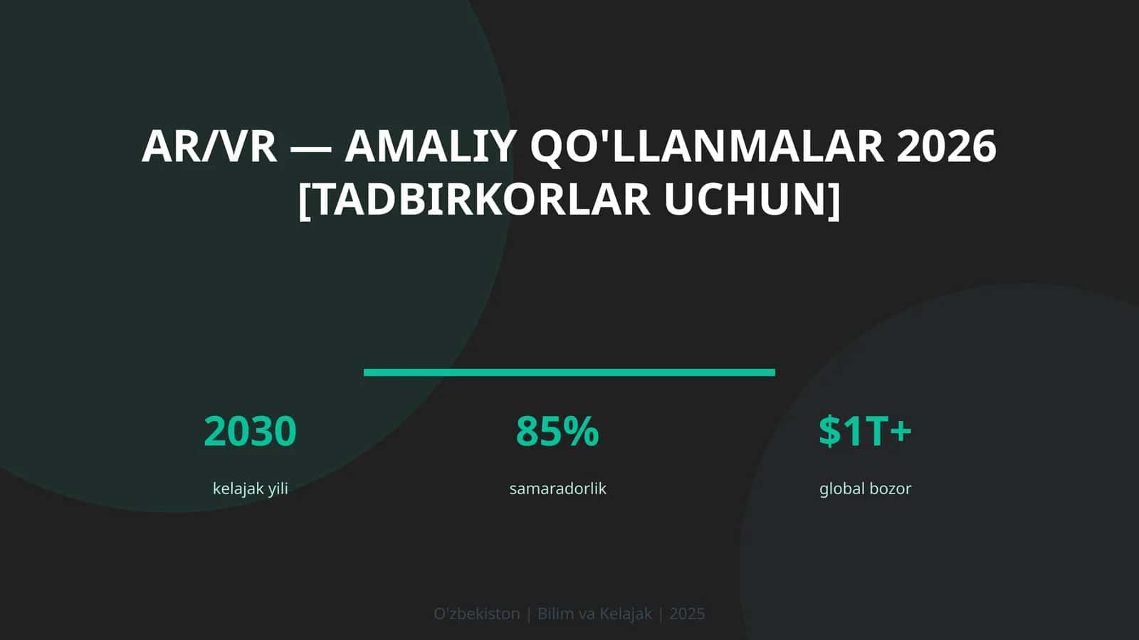 AR/VR — amaliy qo'llanmalar 2026 [tadbirkorlar uchun] 1
