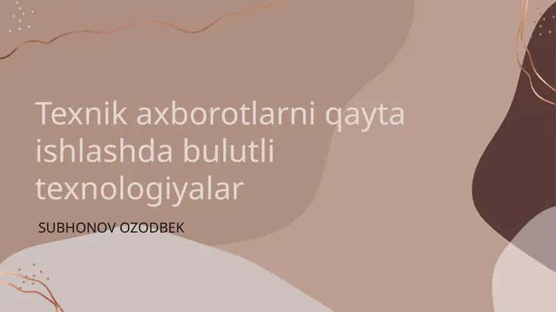 Bulutli texnologiyalar 1