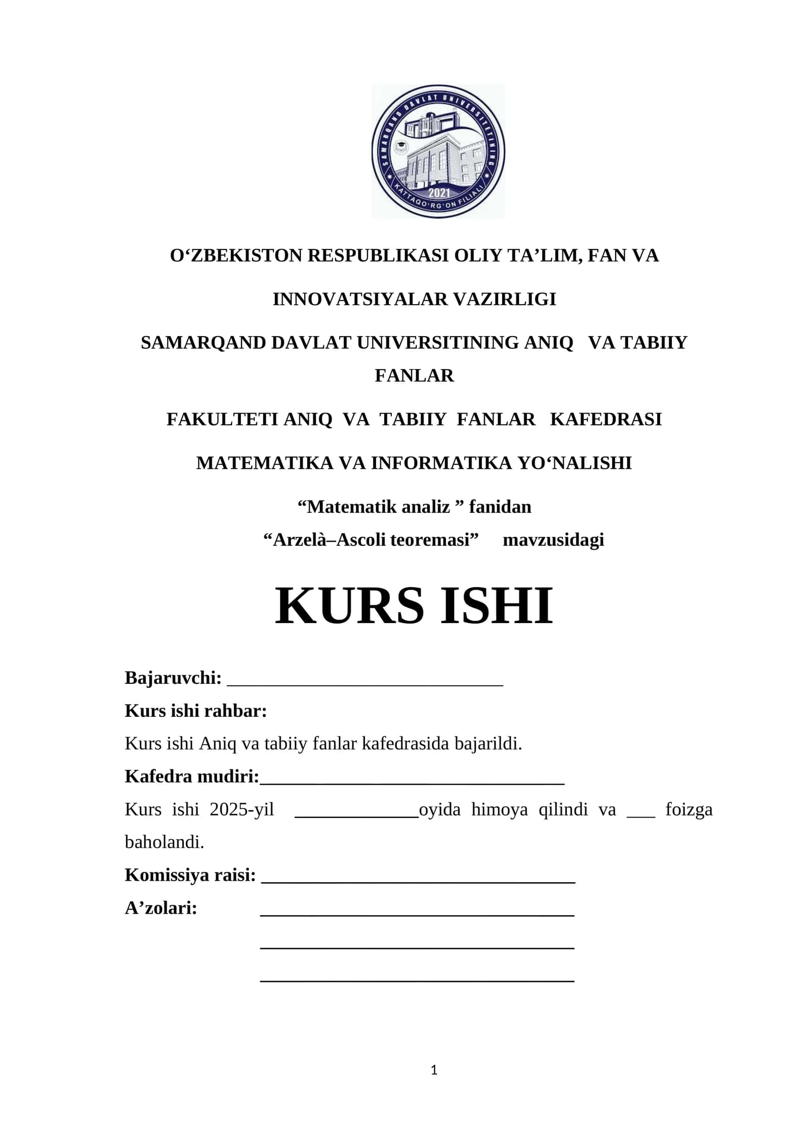Aksoli arzela teoremasi 1