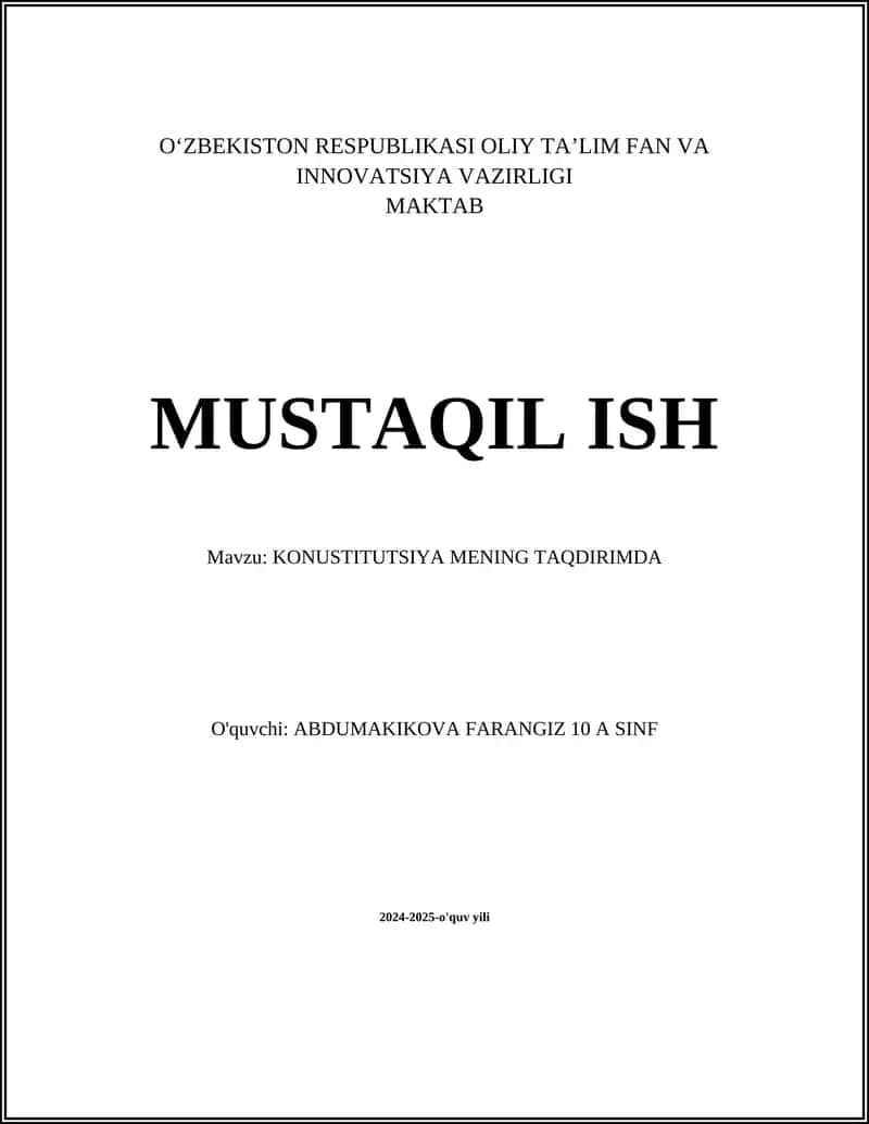 KONUSTITUTSIYA MENING TAQDIRIMDA 1