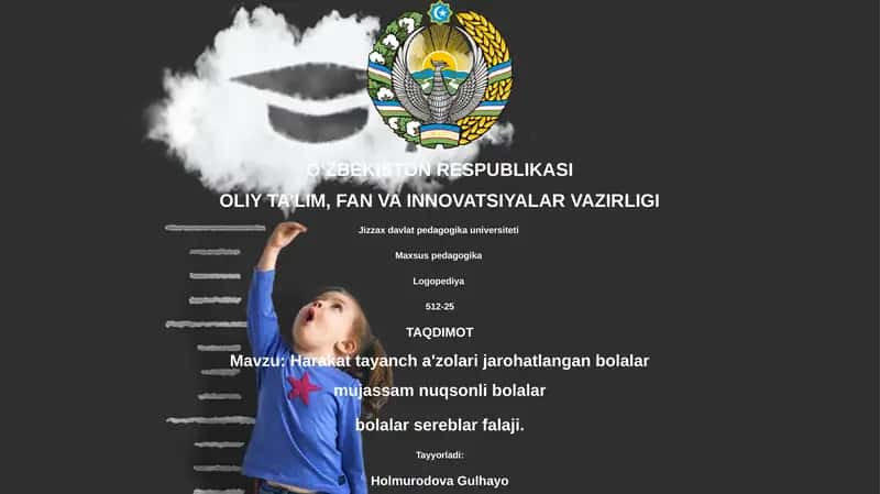 Harakat tayanch a'zolari jarohatlangan bolalar 1