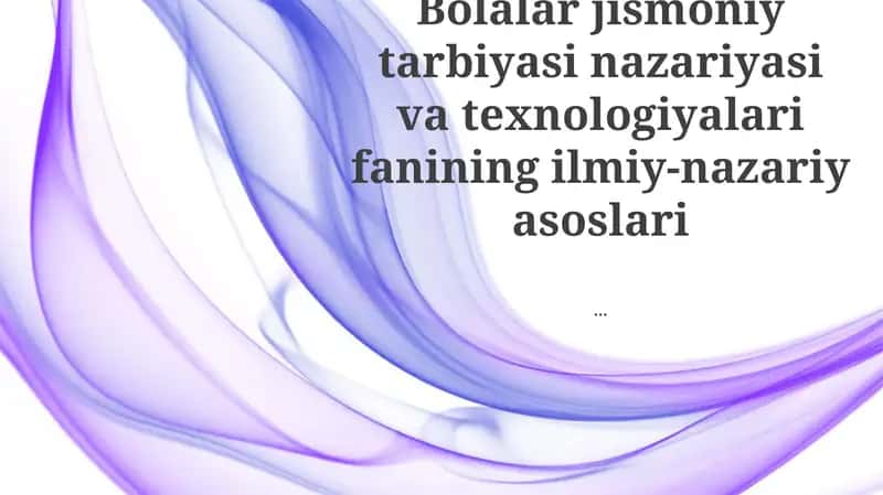 Bolalar biomexanikasi va motor nazorati 1