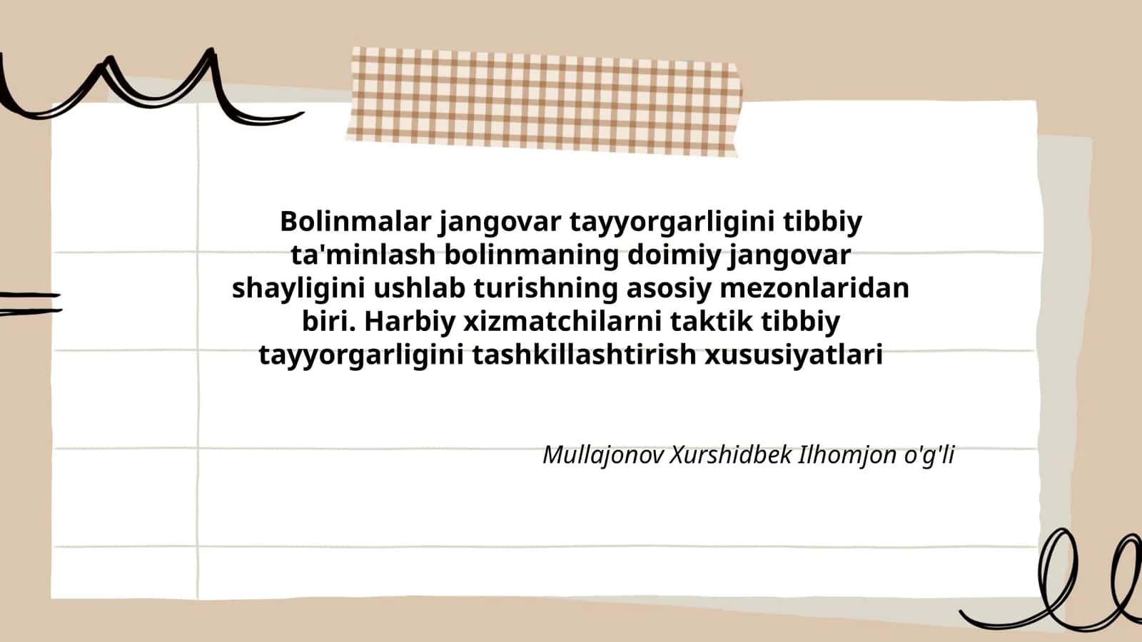 Bolinmalar jangovar tayyorgarligi 1