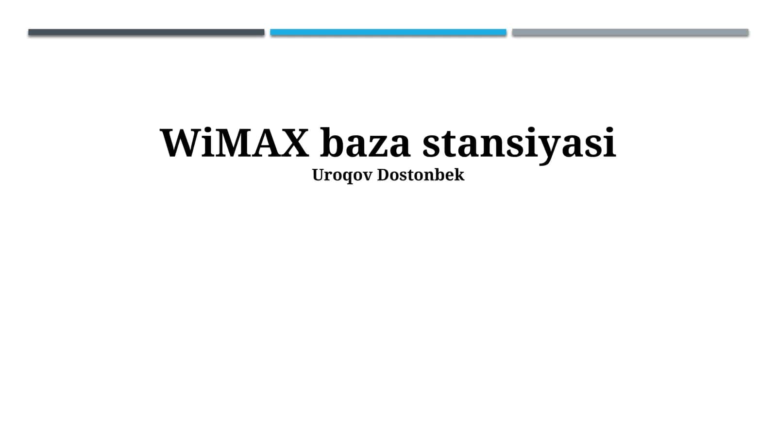 WiMAX базавий станцияси 1