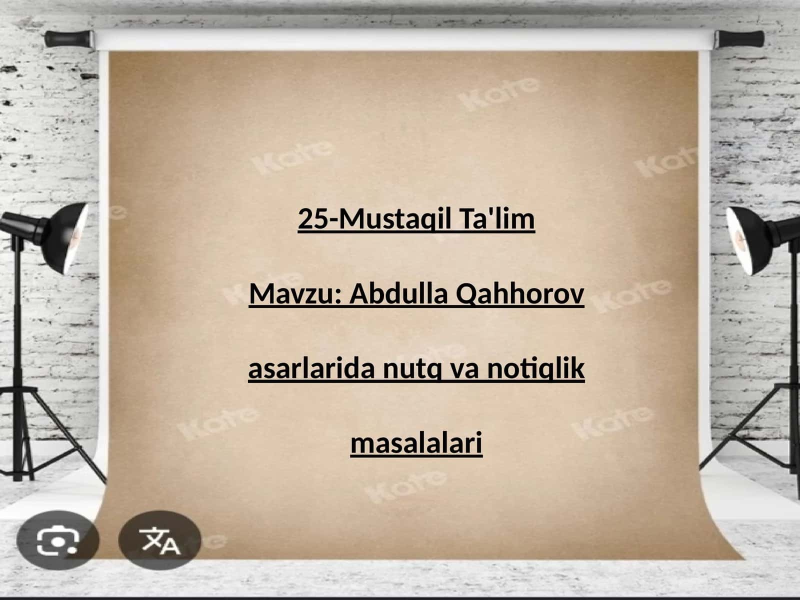 Abdulla Qahhor asarlaridan nutq va notiqlik masalalari 1