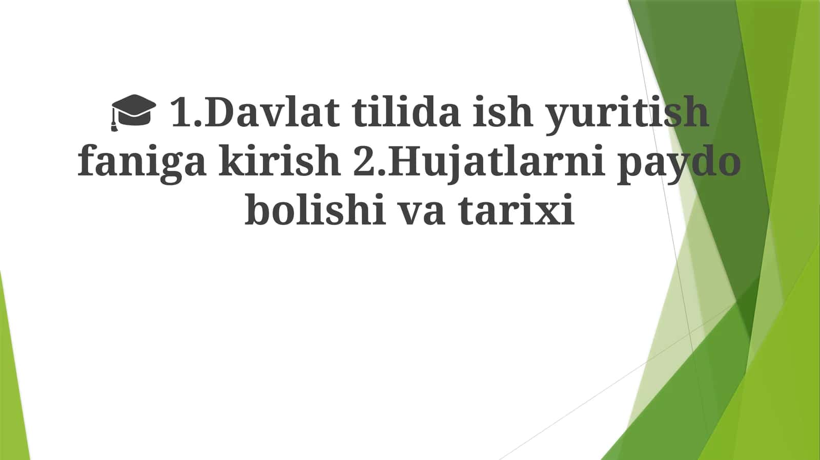 Davlat tilida ish yuritish fanining mazmuni 1