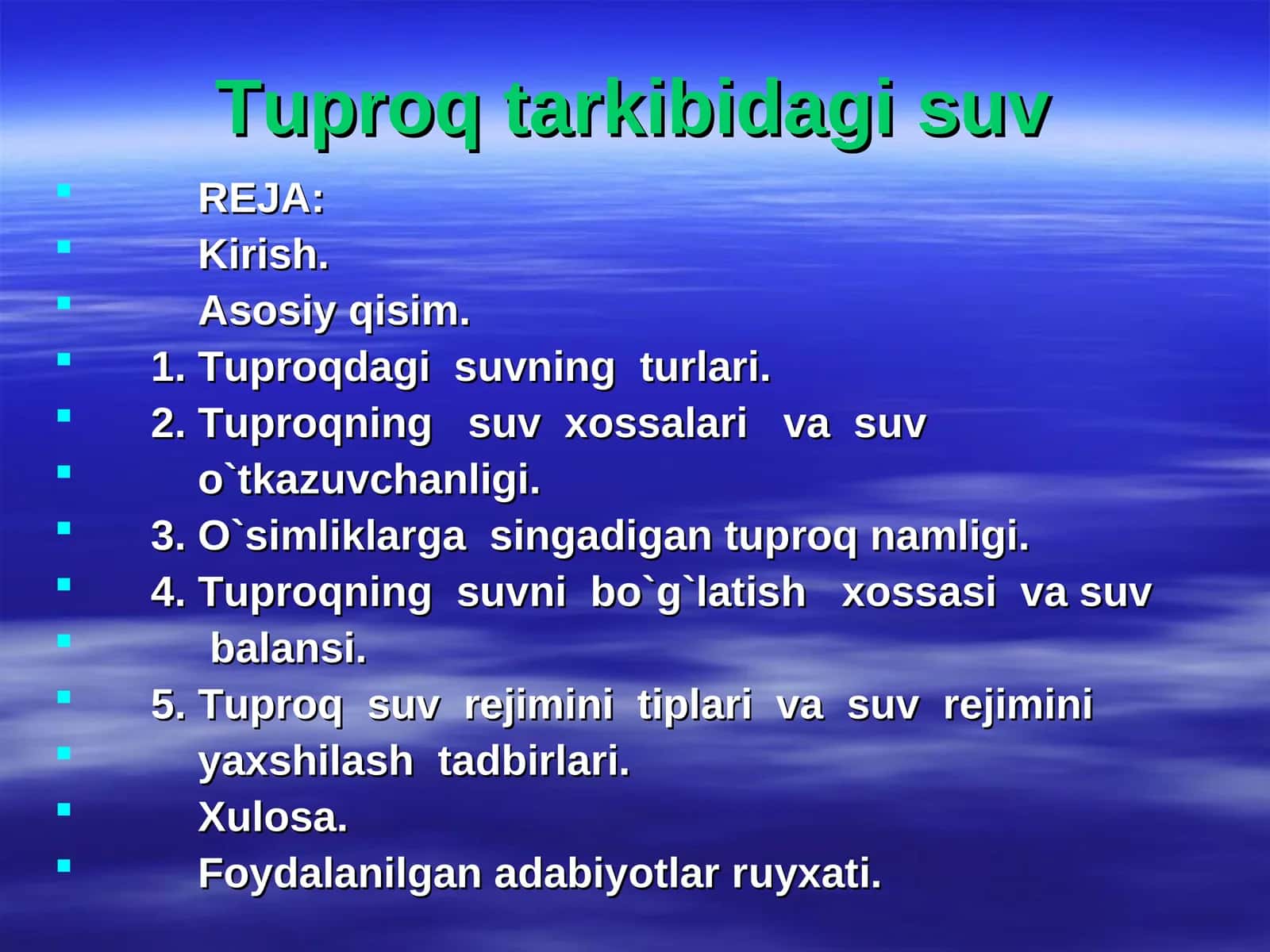 Tuproq tarkibidagi suv 1