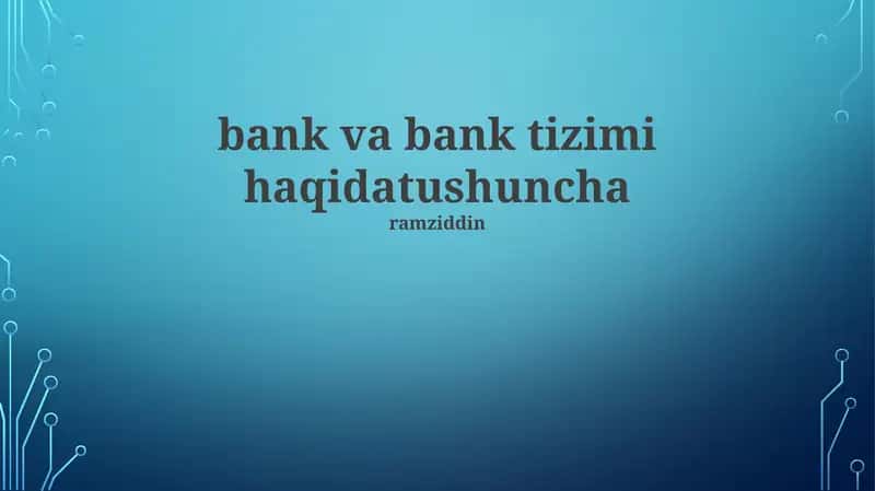 To'lov tizimlari va ularning ishlashi 1