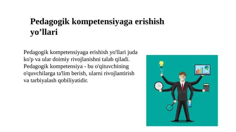 Pedagogik kompetensiya ga erishish yo'llari 1