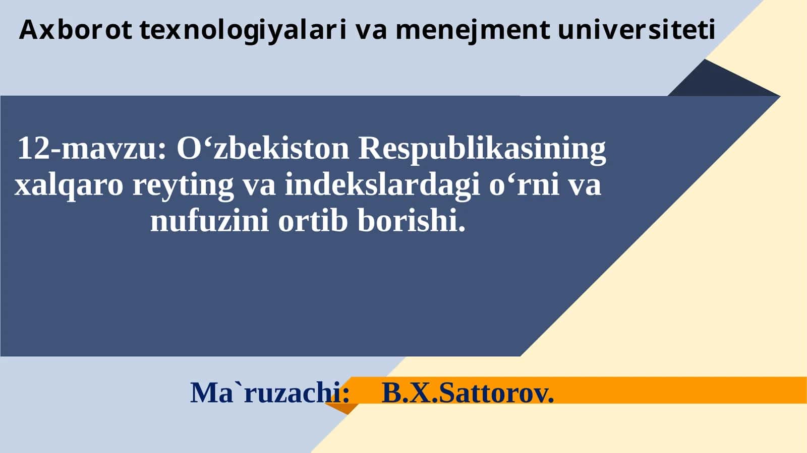 O‘zbekiston Respublikasining xalqaro reyting va indekslardagi o‘rni va nufuzini ortib borishi 1