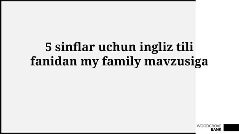 My Family 1