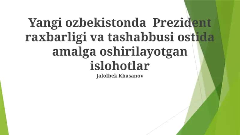 Sud va Huquqiy Islohotlar 1