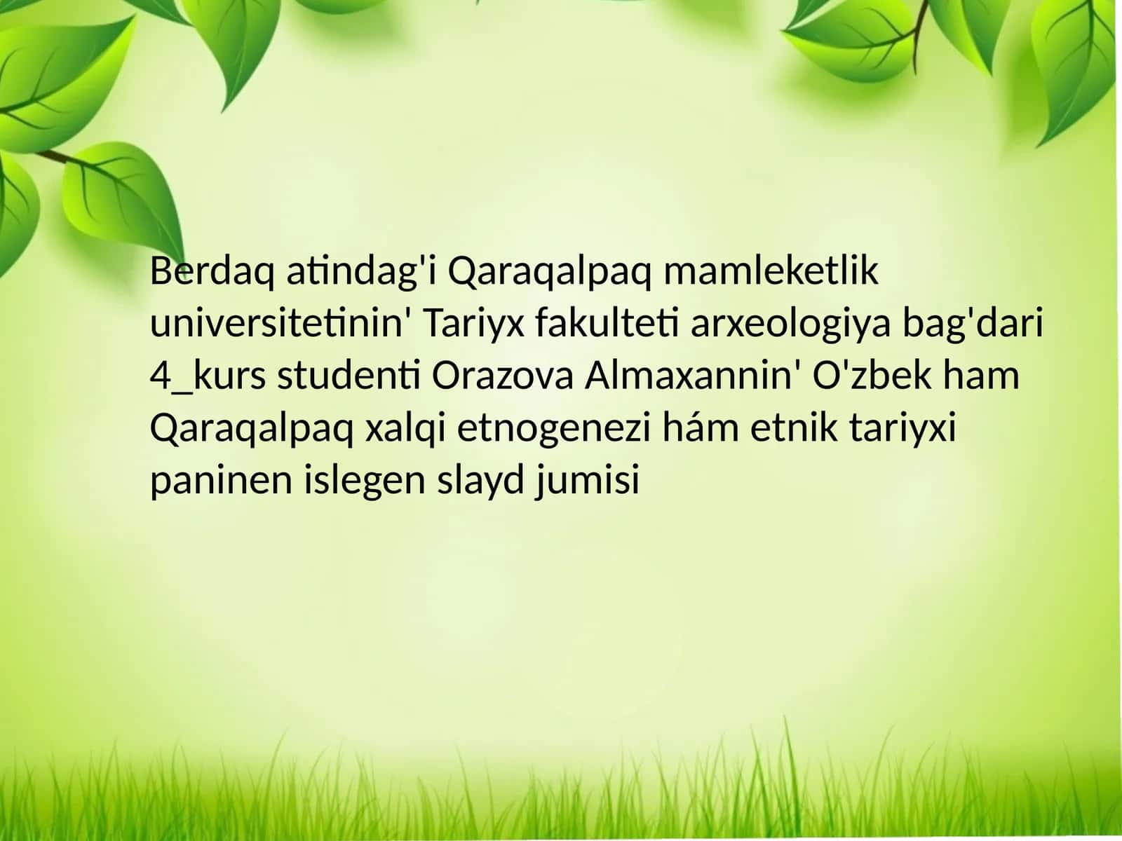 O'zbek atamasi haqqında pikirler 1