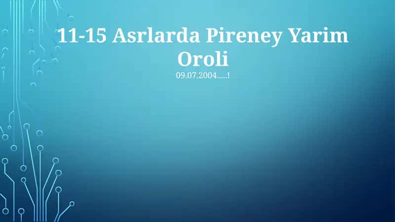 Pireney Yarim Oroli 1