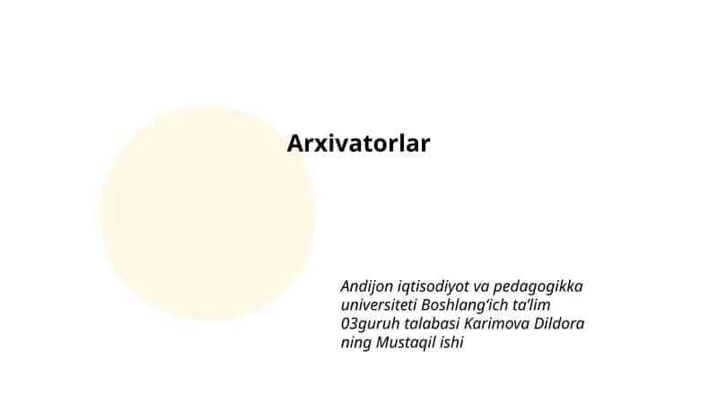 Arxivatorlar 1