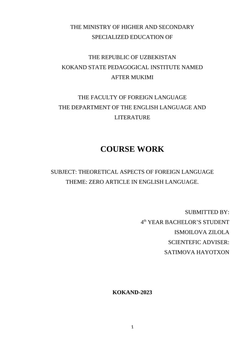 THEORETICAL ASPECTS OF FOREIGN LANGUAGE 1
