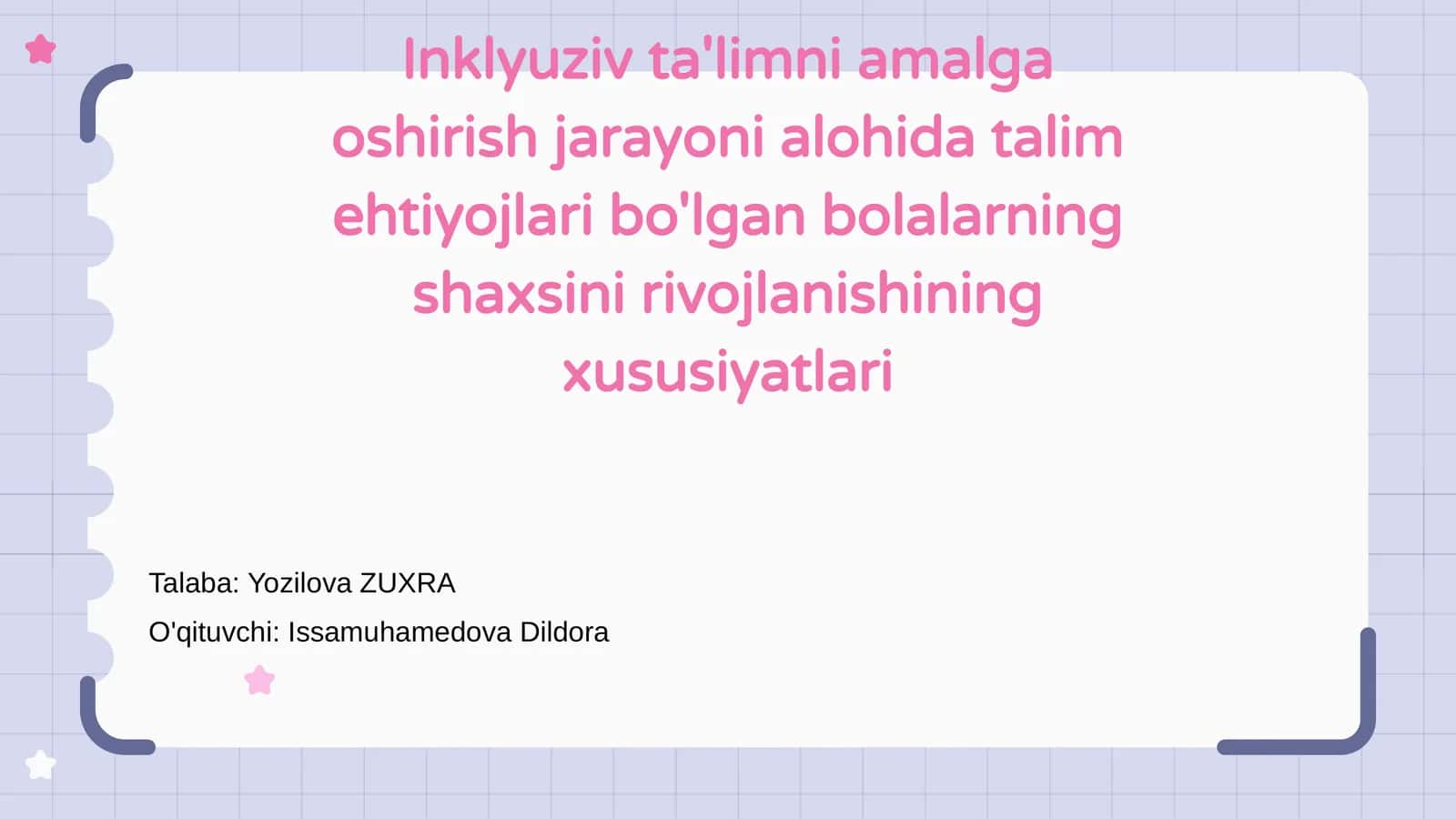 Inklyuziv ta'limni amalga oshirish jarayoni 1