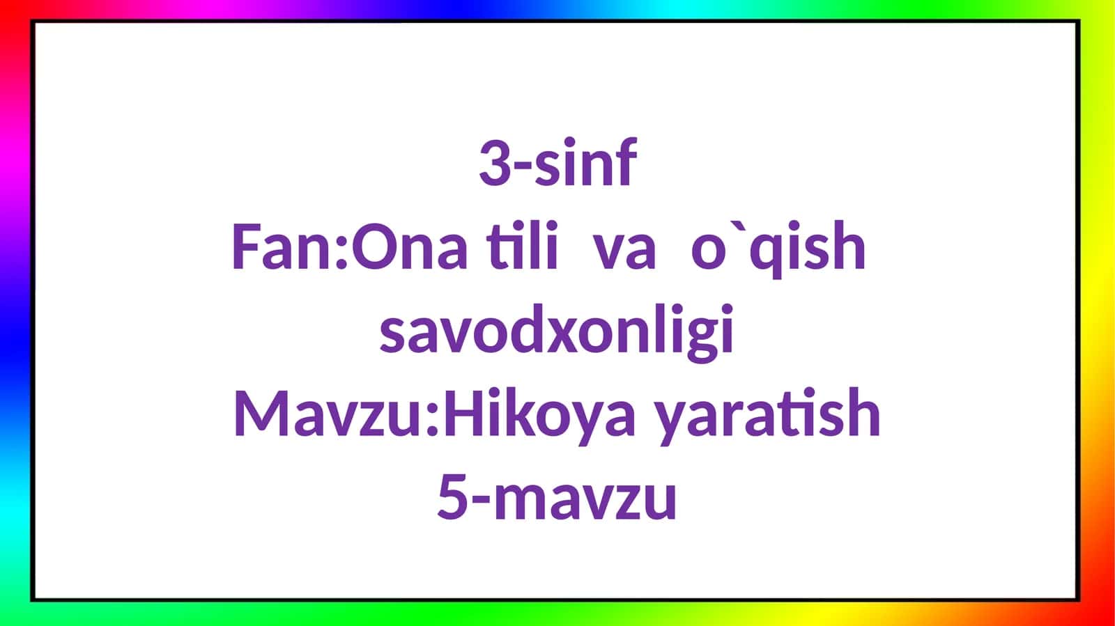 Hikoyayaratish 1