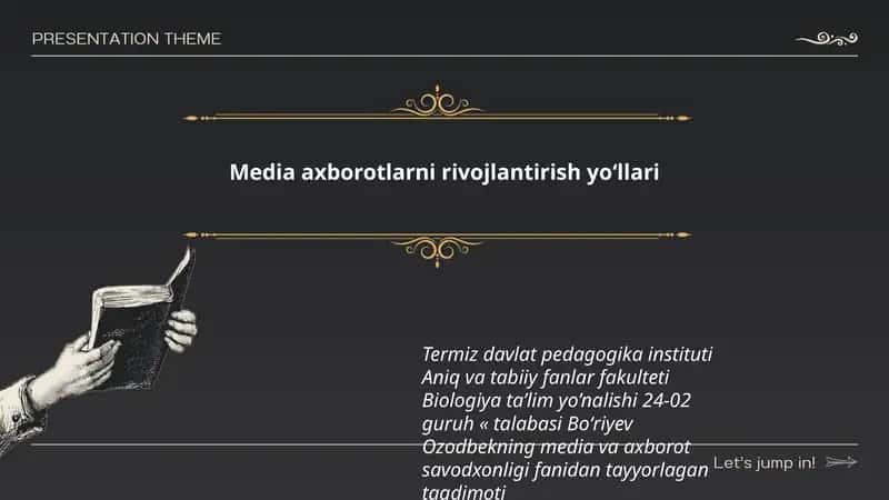 Media axborotlarni rivojlantirish yoʻllari 1