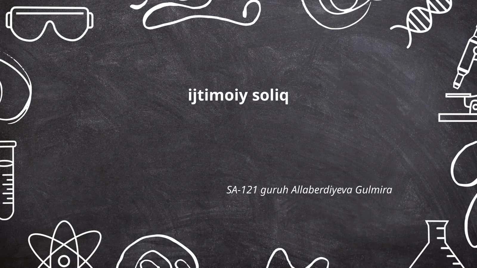 Ijtimoiy soliq 1