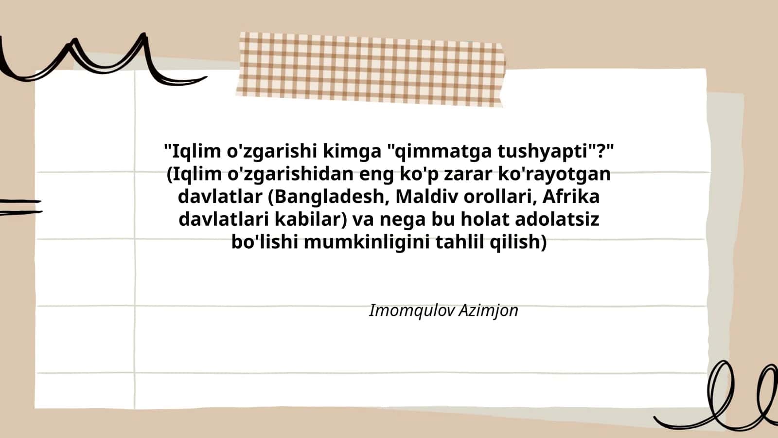 Iqlim o'zgarishi kimga "qimmatga tushyapti"? 1