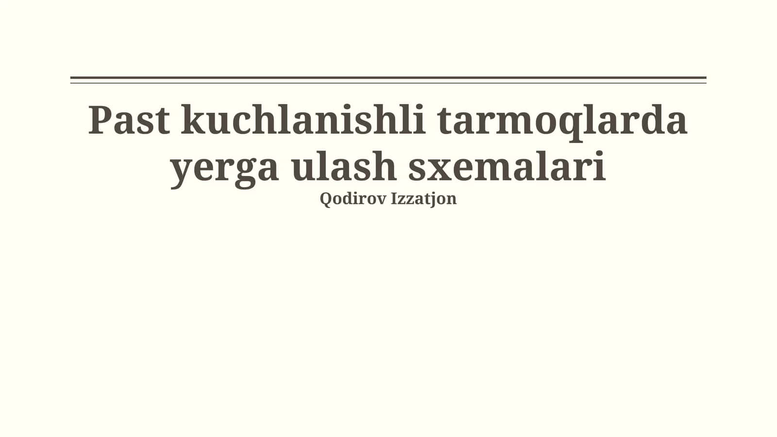 Reaktorli topraklash sxemalari 1