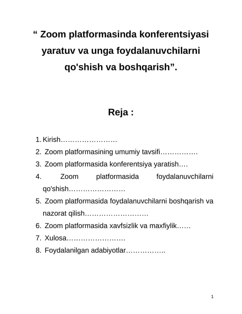 Zoom platformasi 1