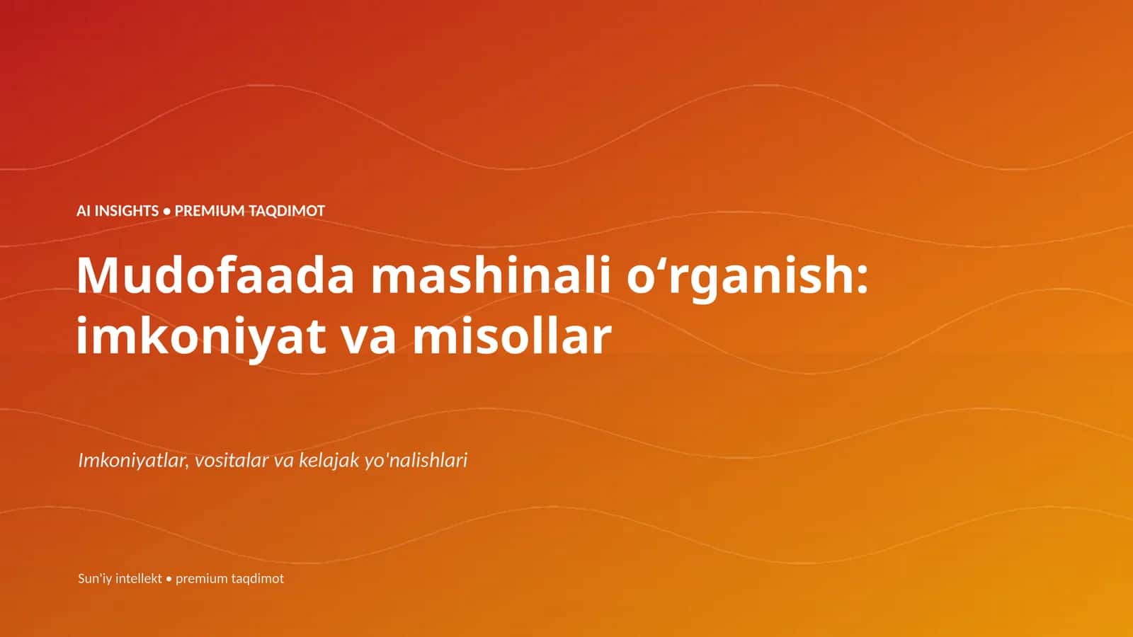 Mudofaada mashinali oʻrganish: imkoniyat va misollar 1