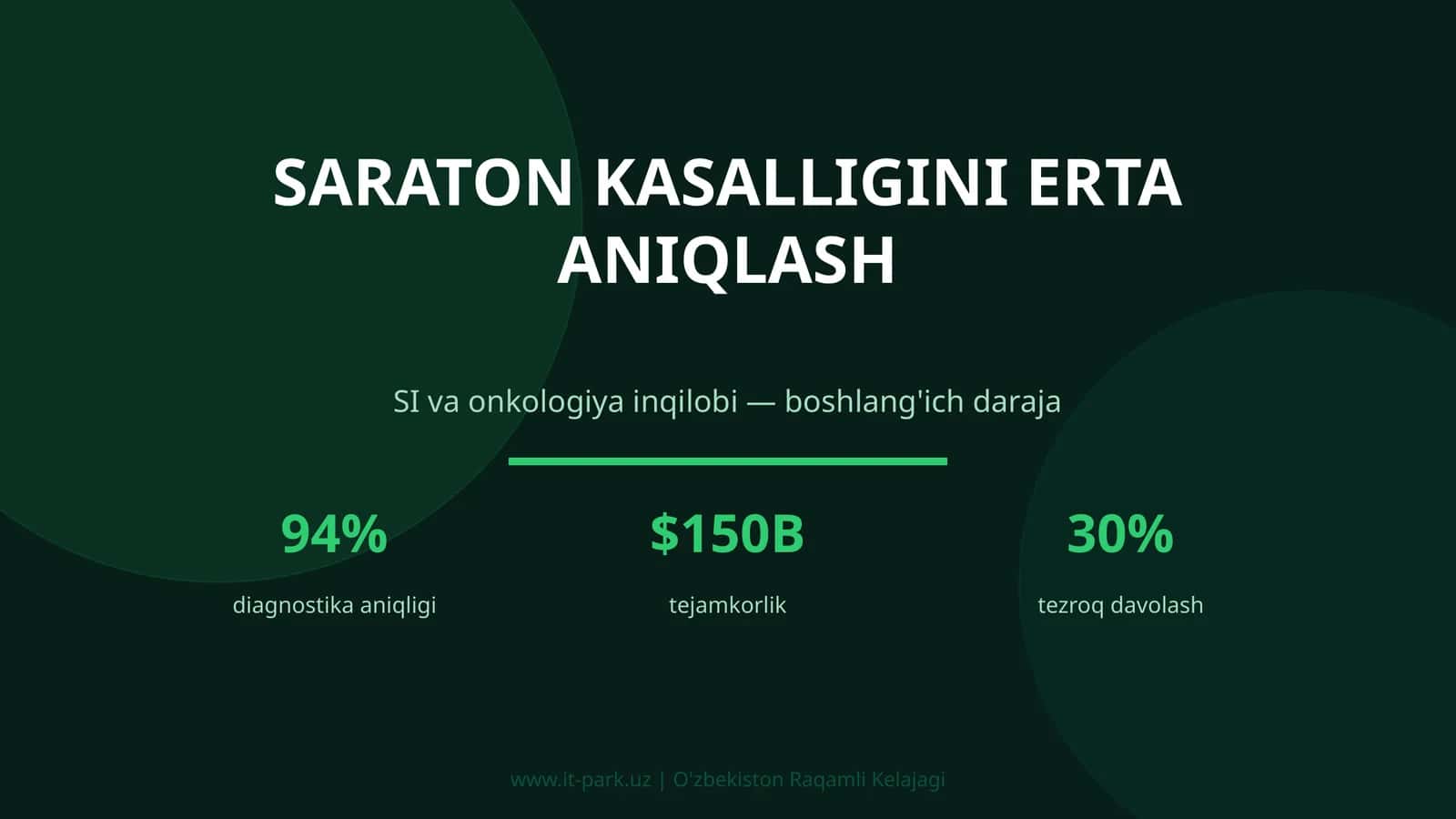 Saraton kasalligini erta aniqlash 1