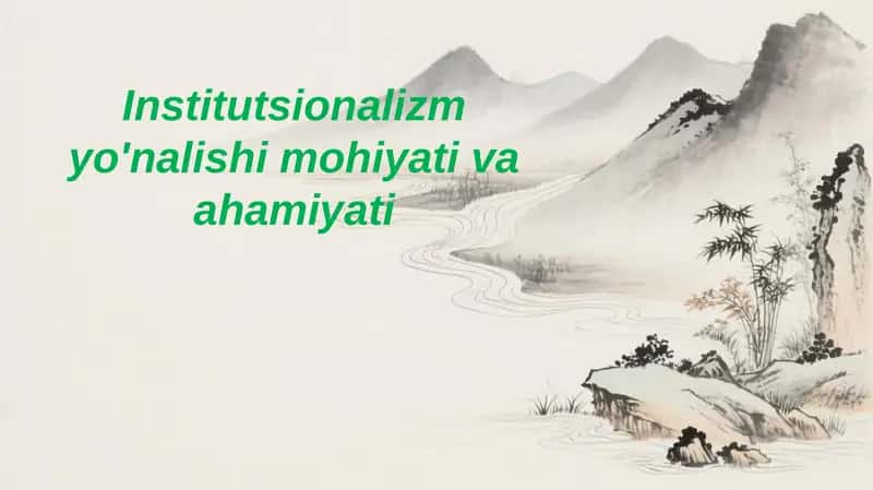 Institutsionalizm 1
