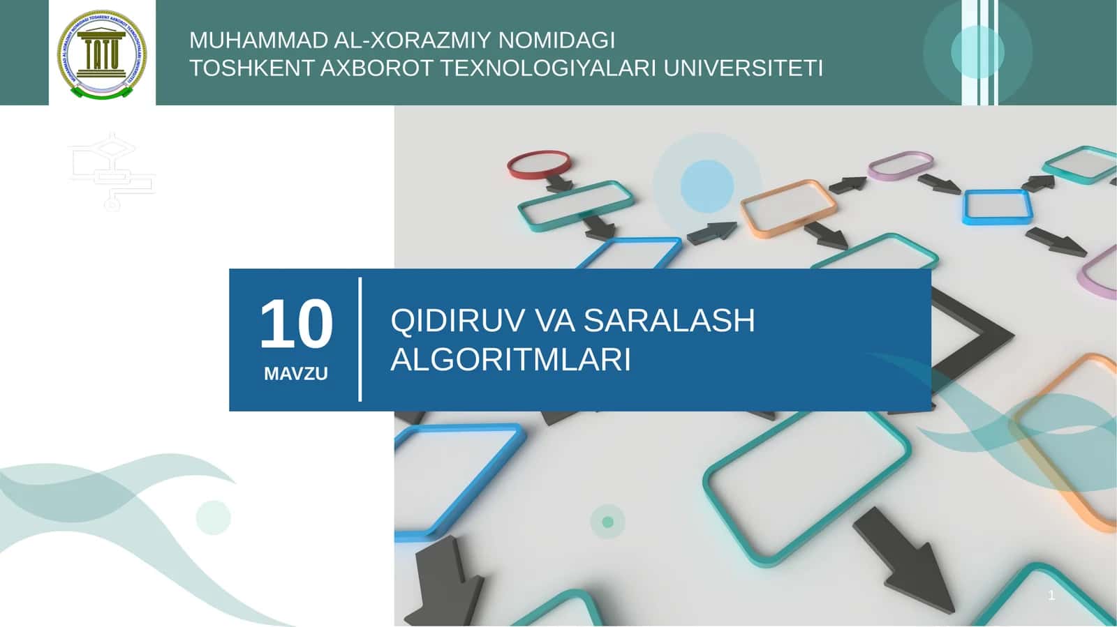 QIDIRUV VA SARALASH ALGORITMLARI 1