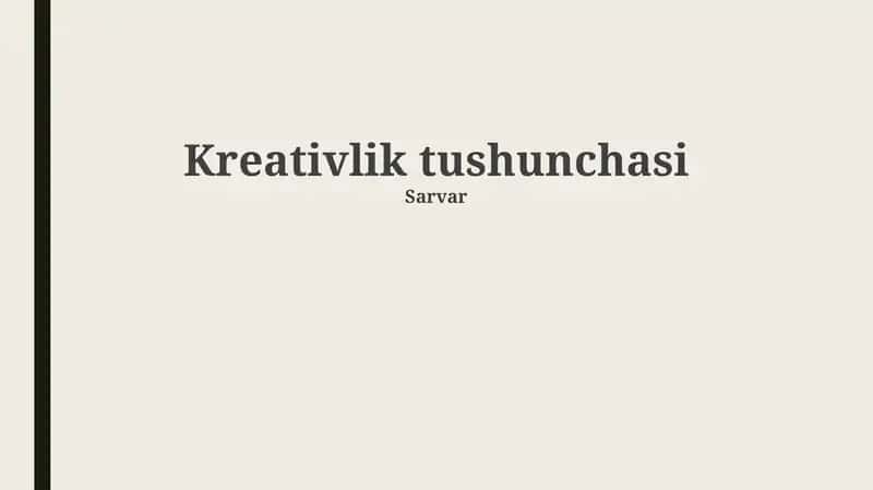 Ijodkorlik 1