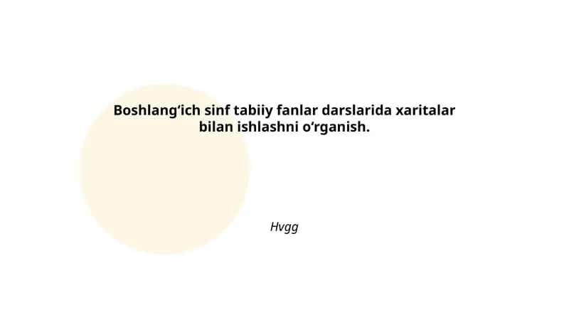 Xaritalar bilan ishlash 1