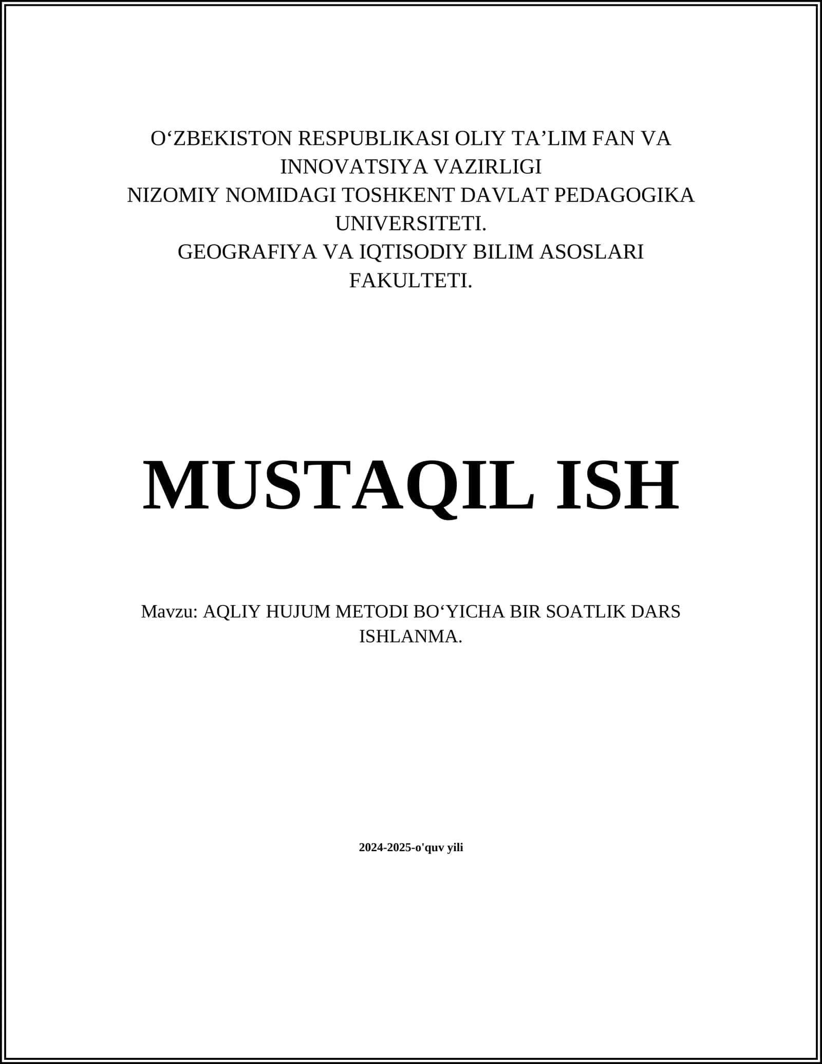 Aqliy Hujum Usulining Asoslari 1