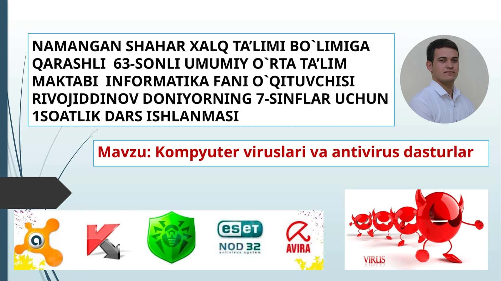 7-SINFLAR UCHUN 1 SOATLIK DARS ISHLANMASI 1