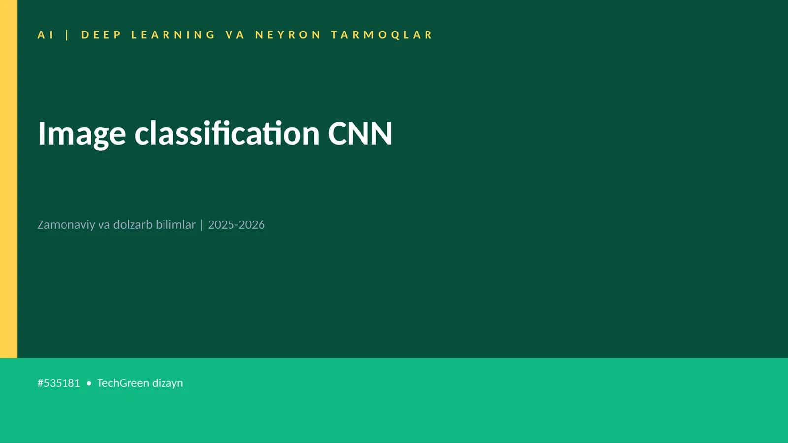 Image classification CNN 1