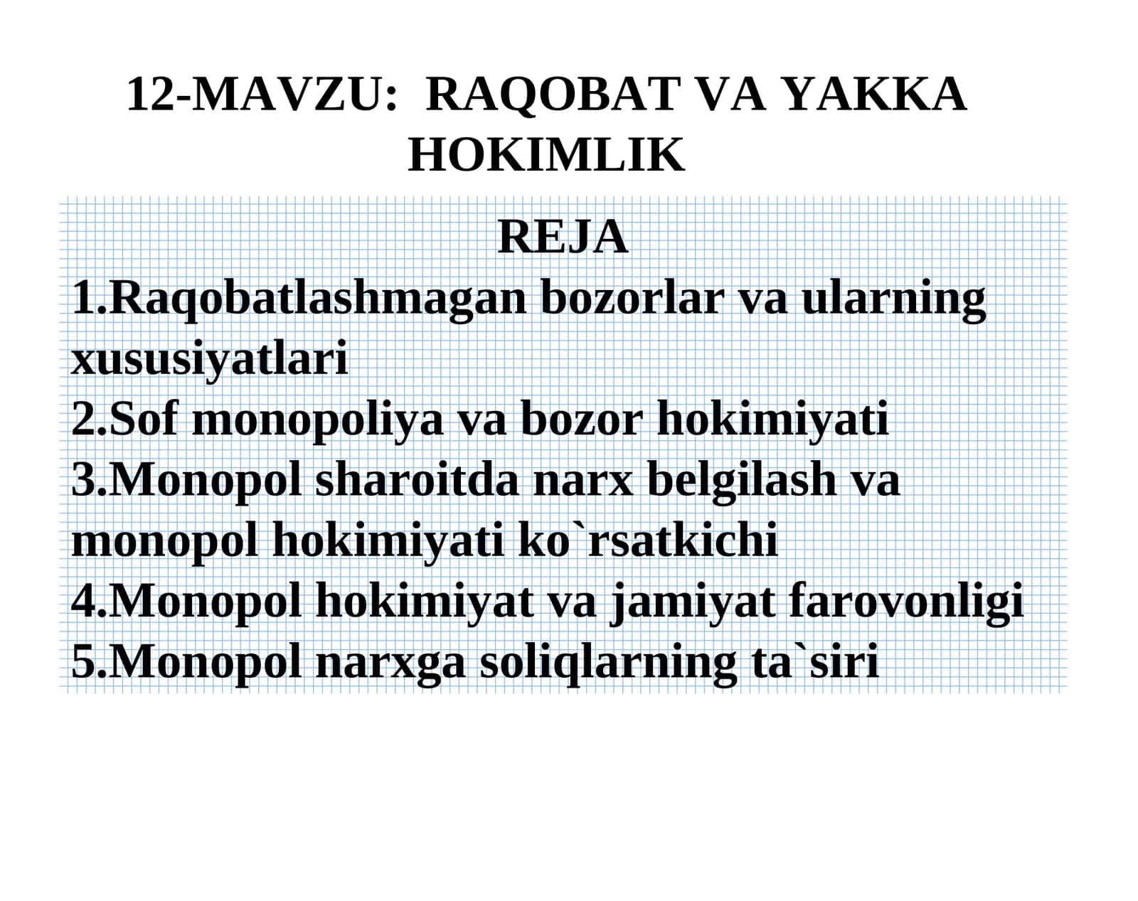 RAQOBAT VA YAKKA HOKIMLIK 1