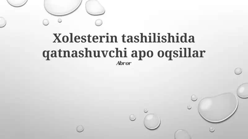 Apo oqsillar 1