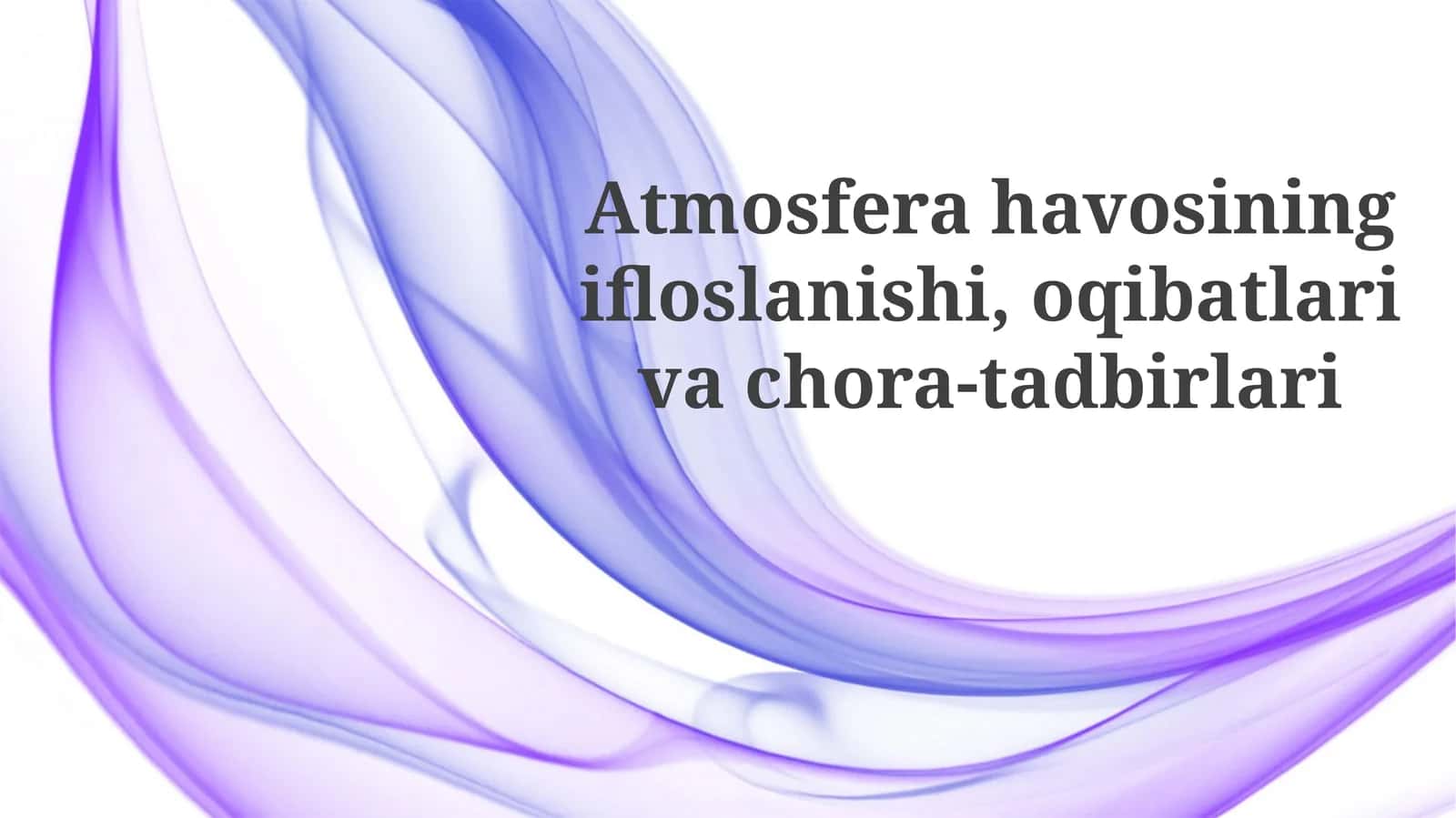 Havoning ifloslanishi 1