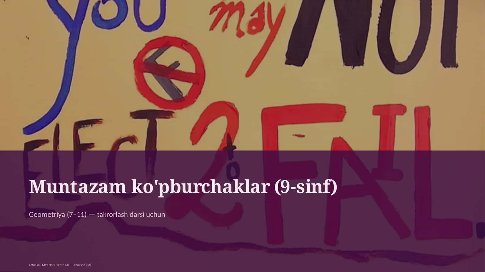 Muntazam ko'pburchaklar (9-sinf) 1