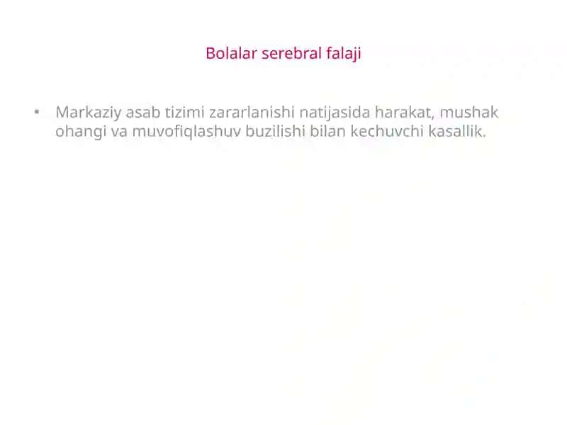 Bolalar serebral falaji