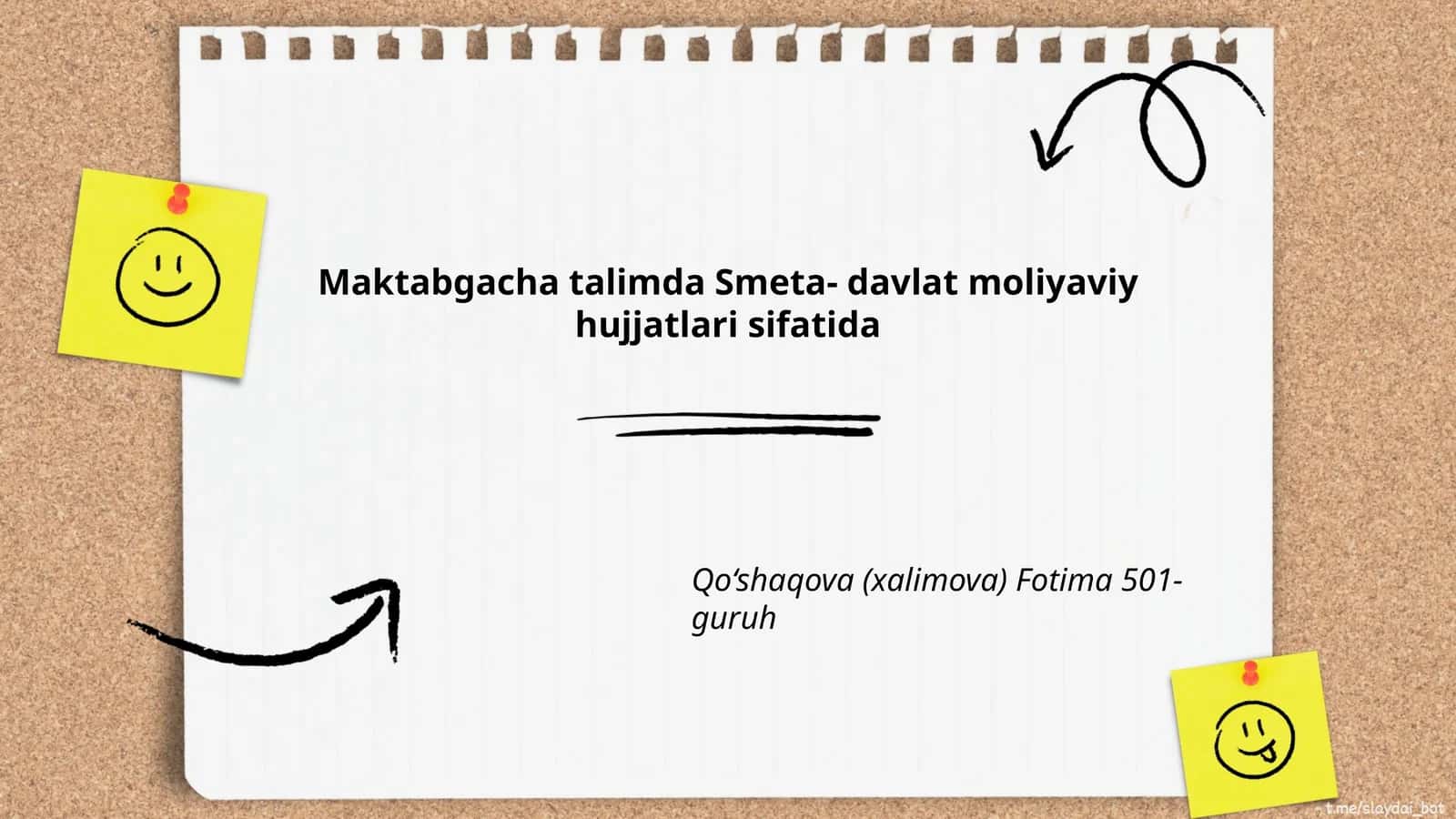 Smeta- davlat moliyaviy hujjatlari 1