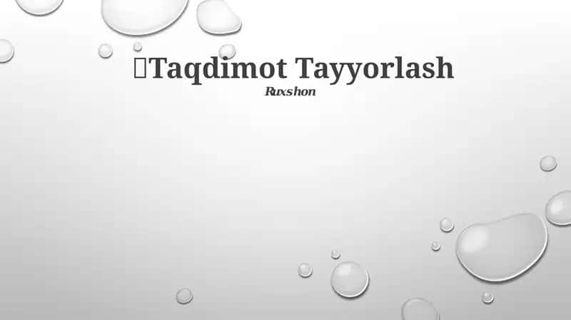 Taqdimot Tayyorlash 1