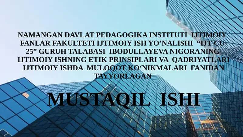 Ijtimoiy ish va fuqarolik huquqi 1