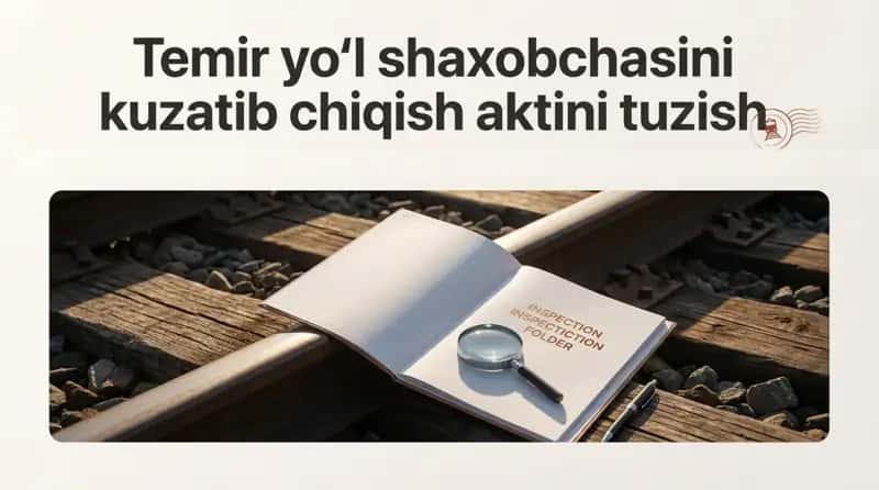 Temir yoʻl shaxobchasini kuzatib chiqish aktini tuzish 1