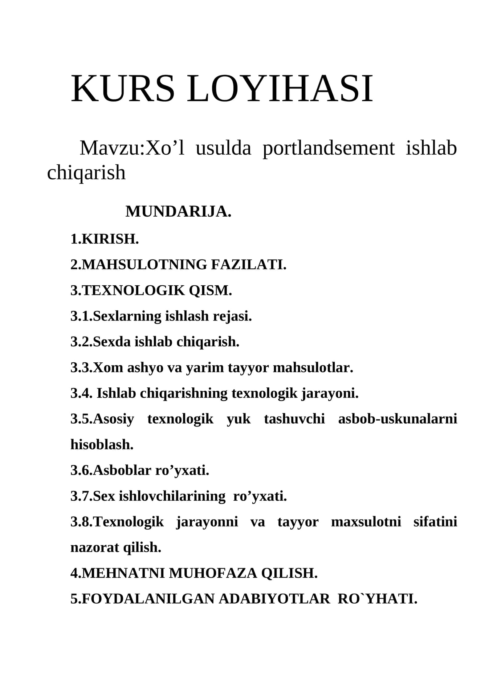 Xo’l usulda portlandsement ishlab chiqarish 1