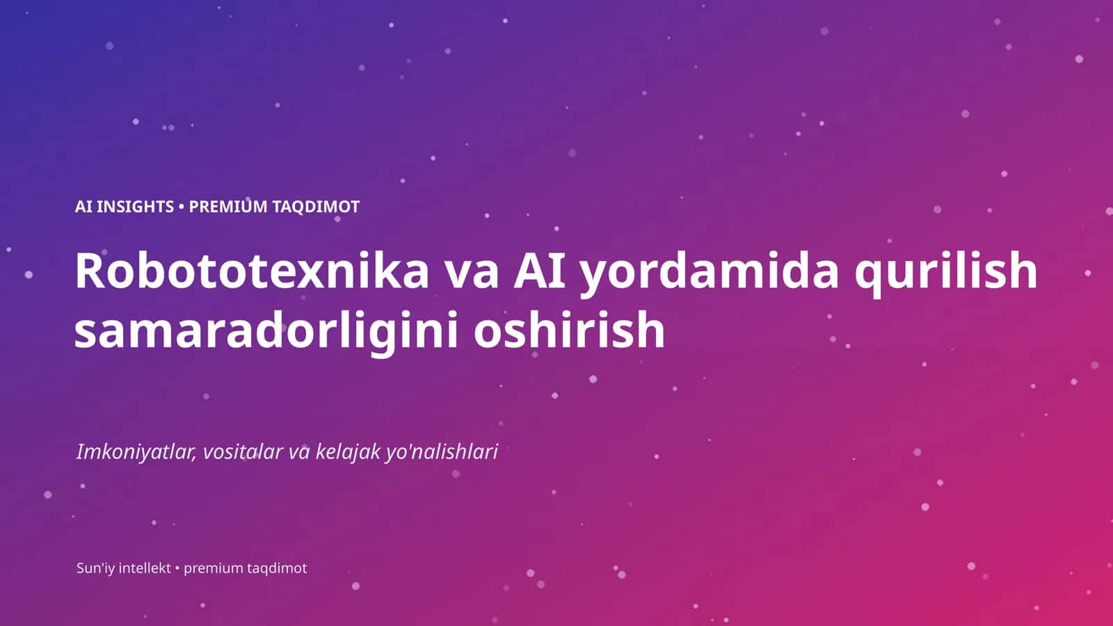 Sun'iy intellekt • premium taqdimot 1