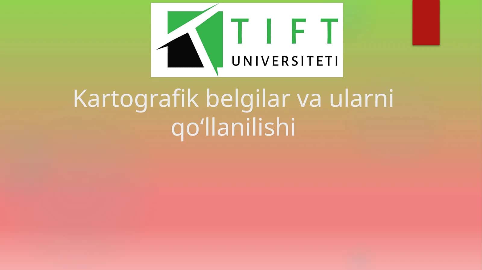 Kartografik belgilar va ularni qo‘llanilishi 1