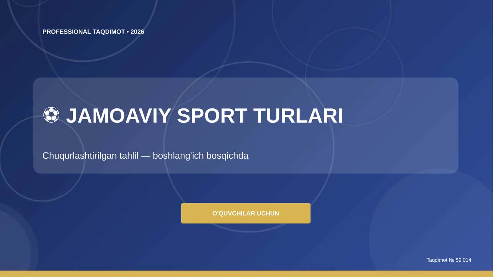 PROFESSIONAL TAQDIMOT • 2026 1